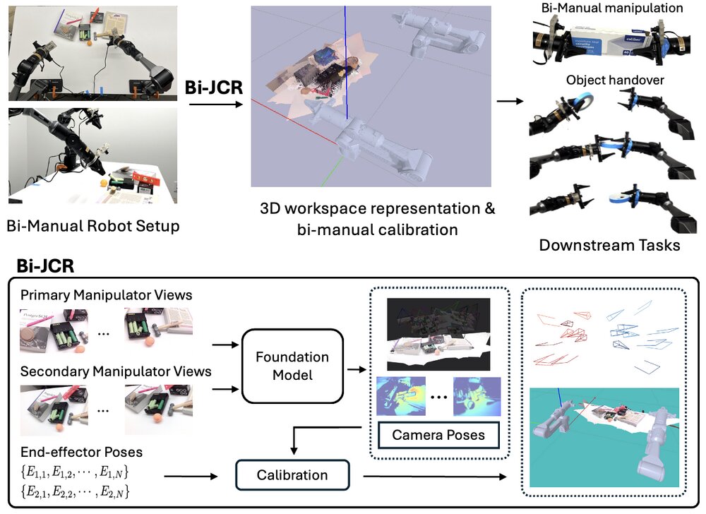 Bi-Manual Joint Camera Calibration and Scene Representation