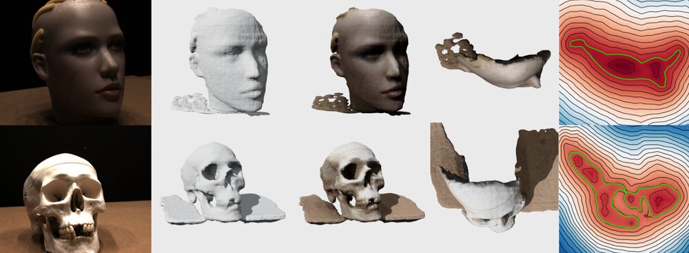Efficient Construction of Implicit Surface Models From a Single Image for Motion Generation